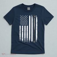Vintage American Flag Billiards Pool Player Table Usa Us Gift T-Shirt thumb 5