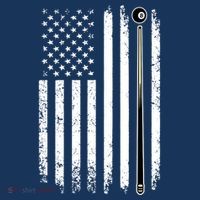 Vintage American Flag Billiards Pool Player Table Usa Us Gift T-Shirt thumb 7