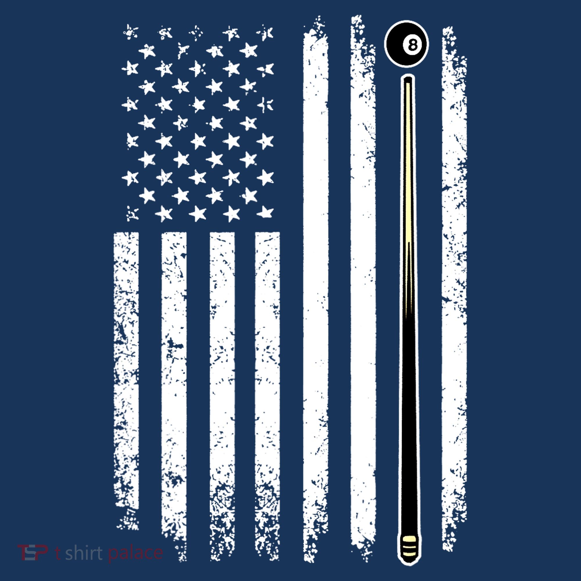 Vintage American Flag Billiards Pool Player Table Usa Us Gift T-Shirt