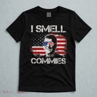 Vintage American Flag Funny Political I Smell Commies T-Shirt thumb 5
