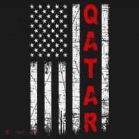 Vintage American Flag Qatari Patriotic Qatar T-Shirt thumb 7