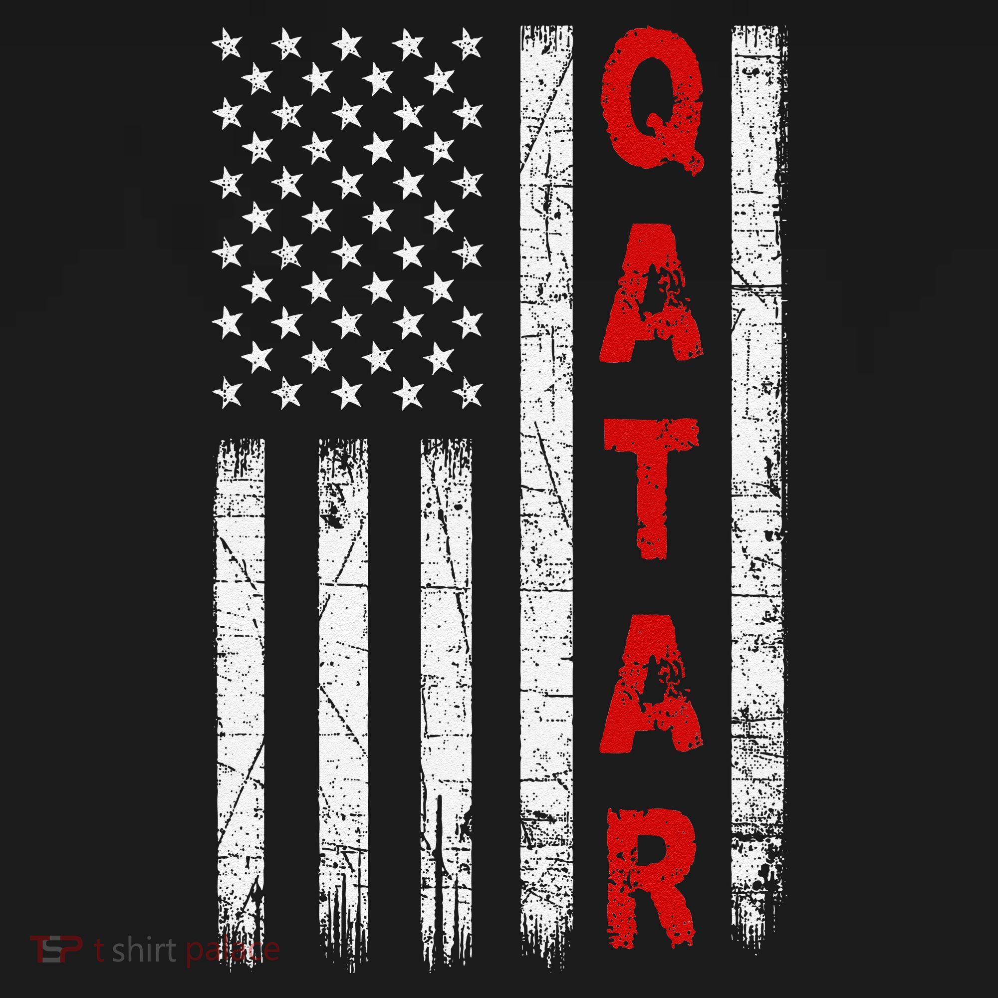 Vintage American Flag Qatari Patriotic Qatar T-Shirt