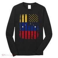Venezuelan American Flag Venezuelan Roots Venezuela America Long Sleeve Shirt thumb 0