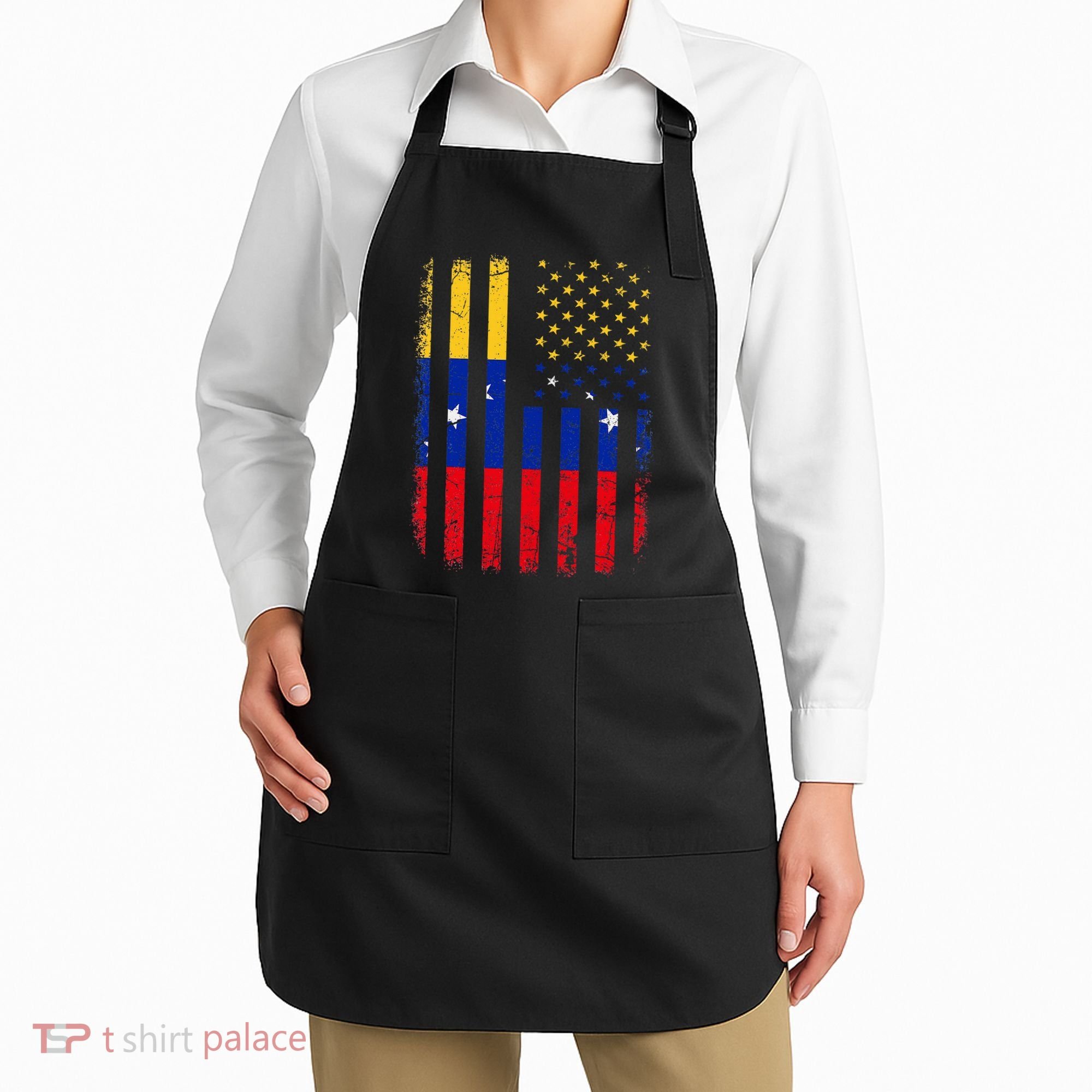 Venezuelan American Flag Venezuelan Roots Venezuela America Apron