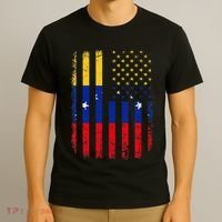 Venezuelan American Flag Venezuelan Roots Venezuela America T-Shirt thumb 3