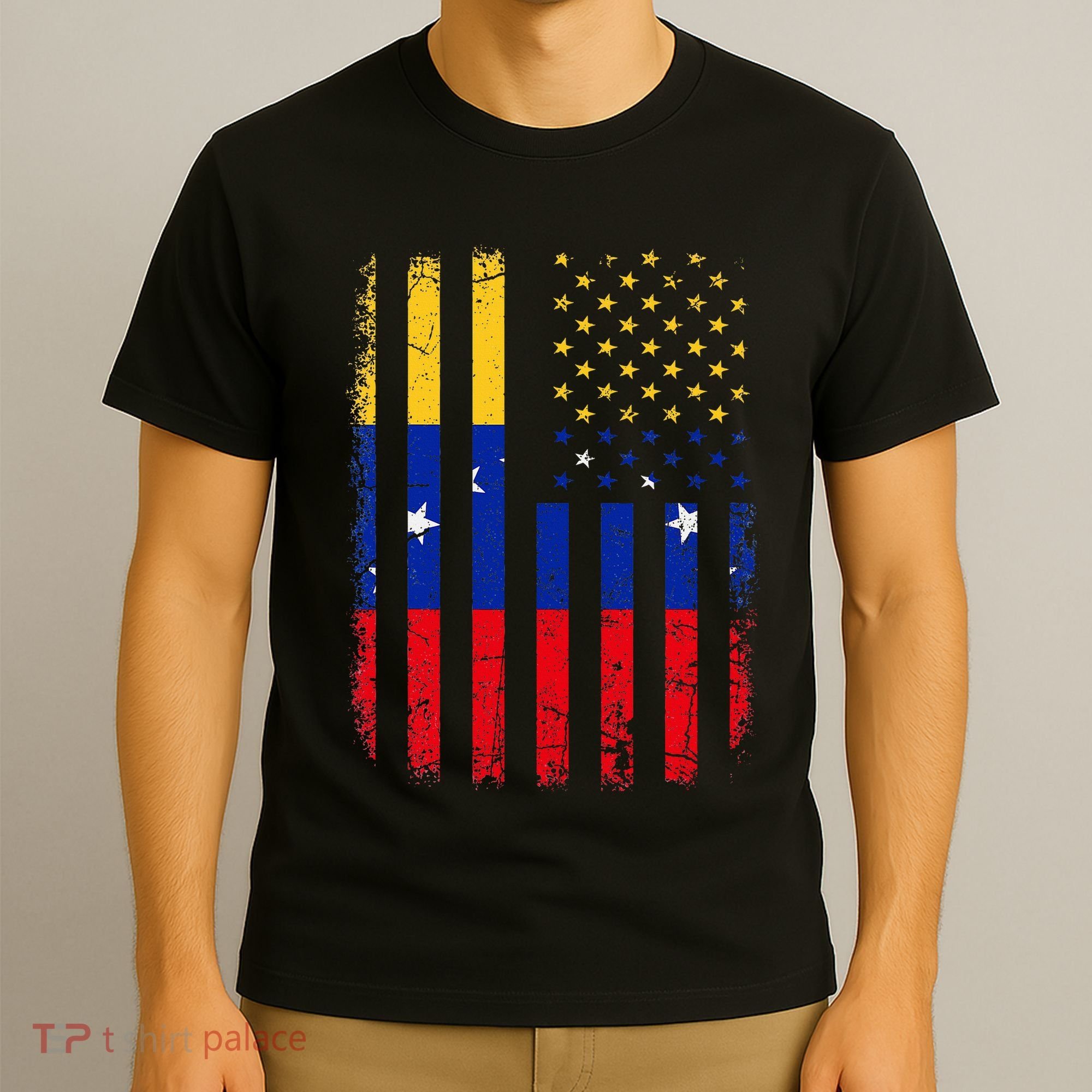 Venezuelan American Flag Venezuelan Roots Venezuela America T-Shirt