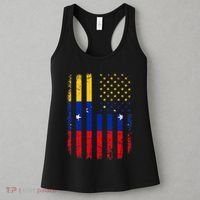 Venezuelan American Flag Venezuelan Roots Venezuela America Women's Tank Top thumb 3