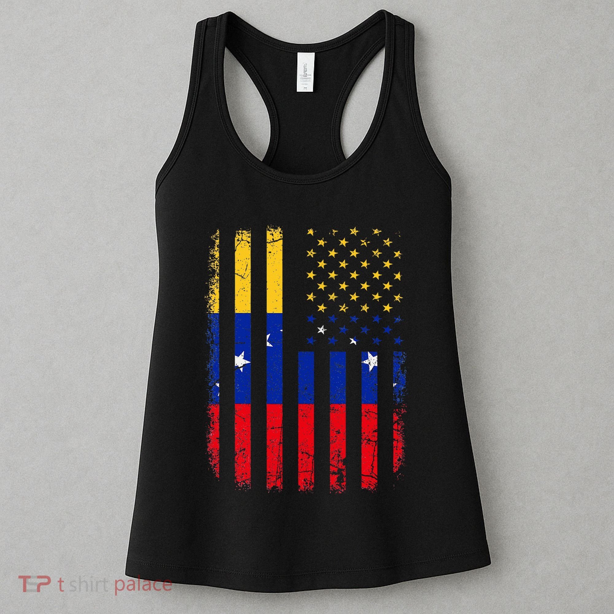 Venezuelan American Flag Venezuelan Roots Venezuela America Women's Tank Top