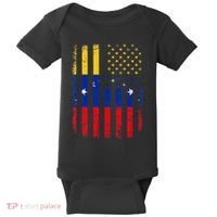 Venezuelan American Flag Venezuelan Roots Venezuela America Baby Bodysuit thumb 0