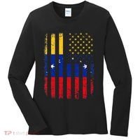 Venezuelan American Flag Venezuelan Roots Venezuela America Women's Long Sleeve Shirt thumb 0