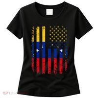 Venezuelan American Flag Venezuelan Roots Venezuela America Women's T-Shirt thumb 0
