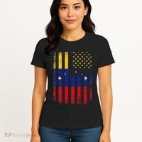 Venezuelan American Flag Venezuelan Roots Venezuela America Women's T-Shirt thumb 4