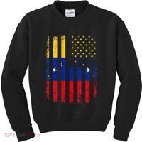 Venezuelan American Flag Venezuelan Roots Venezuela America Kids Sweatshirt thumb 0