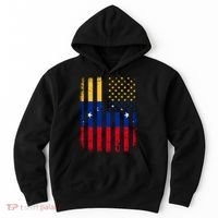 Venezuelan American Flag Venezuelan Roots Venezuela America Hoodie thumb 0