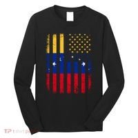 Venezuelan American Flag Venezuelan Roots Venezuela America Long Sleeve Shirt thumb 0