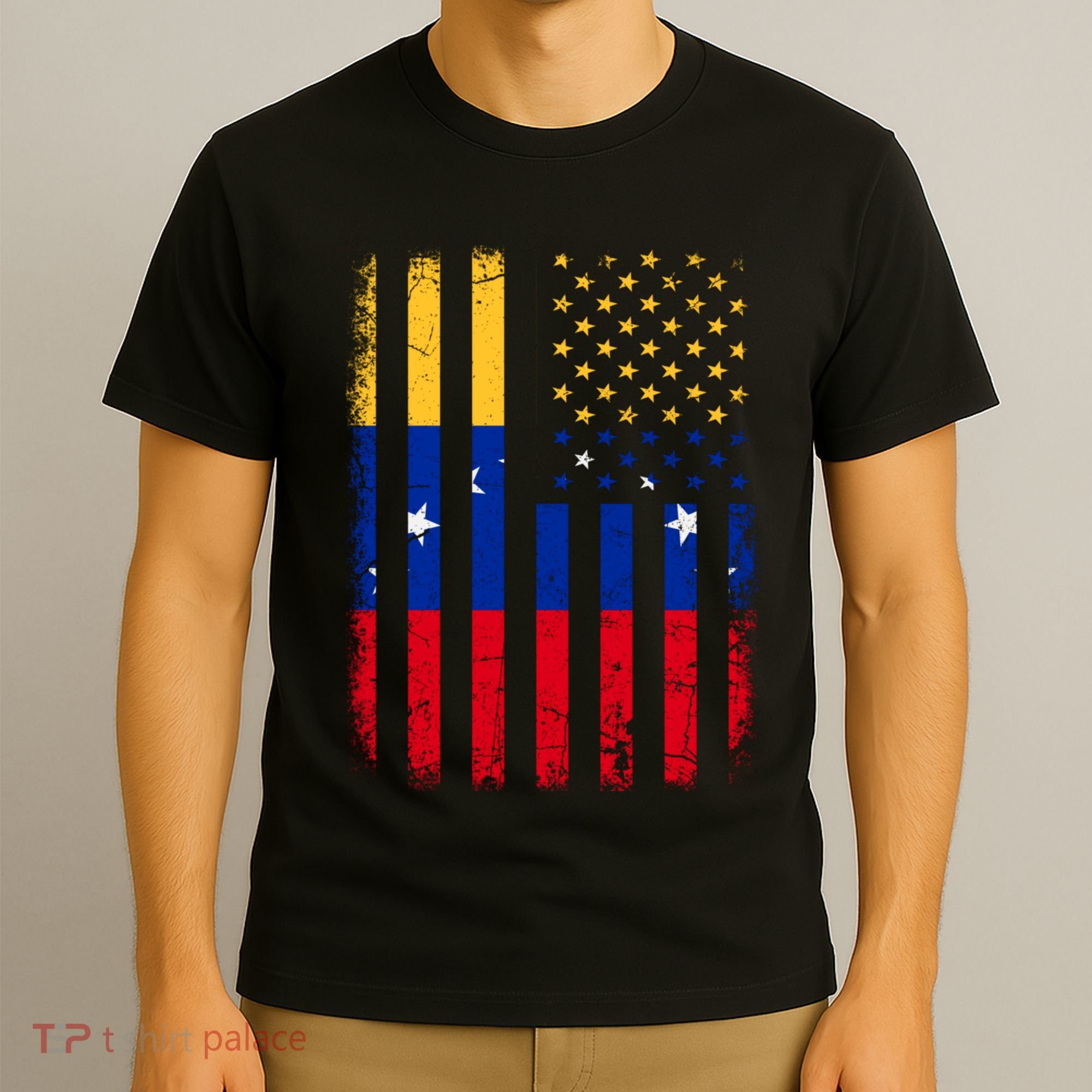 Venezuelan American Flag Venezuelan Roots Venezuela America T-Shirt