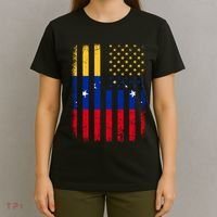 Venezuelan American Flag Venezuelan Roots Venezuela America T-Shirt thumb 4