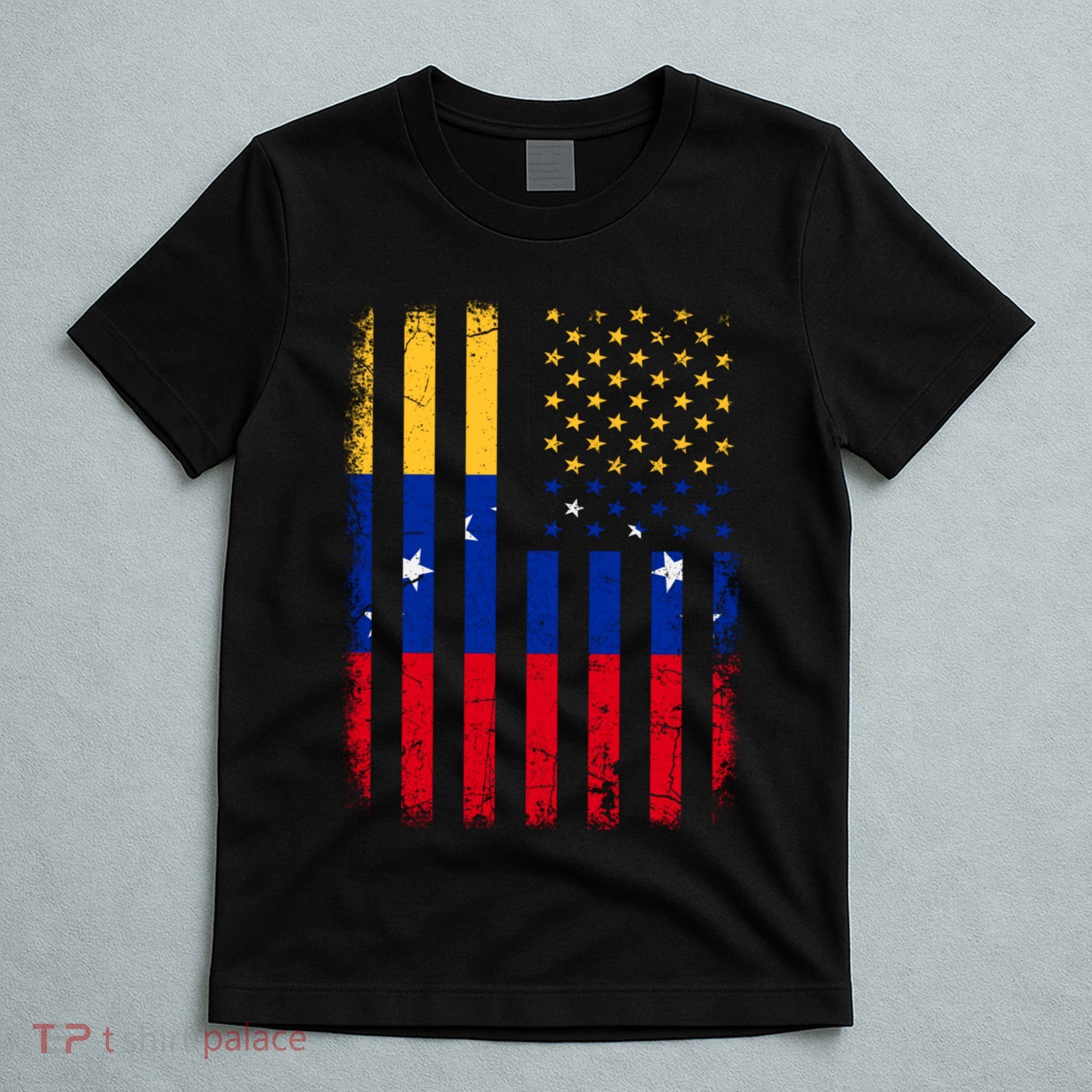 Venezuelan American Flag Venezuelan Roots Venezuela America T-Shirt