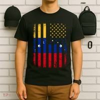Venezuelan American Flag Venezuelan Roots Venezuela America T-Shirt thumb 6