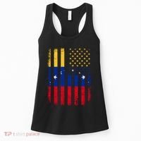 Venezuelan American Flag Venezuelan Roots Venezuela America Women's Tank Top thumb 0
