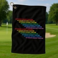 Veterians Against Fascism Golf Towel thumb 1