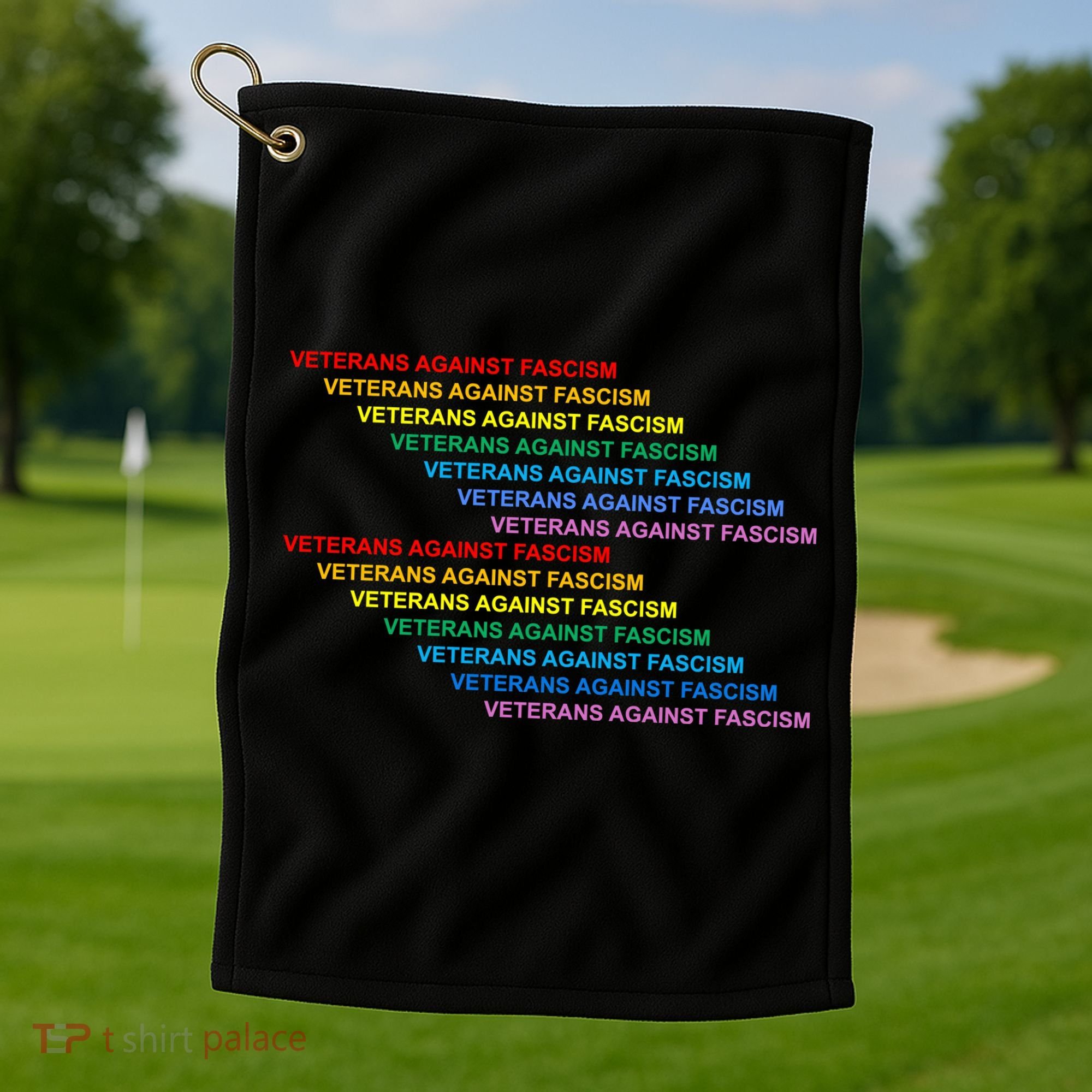 Veterians Against Fascism Golf Towel