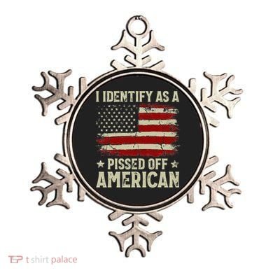 Vintage American Flag I Identify As A Pissed Off American Ornament