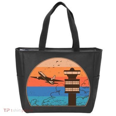 Vintage Airplane Flight Controller Tower Tote Bag