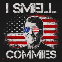Vintage American Flag Funny Political I Smell Commies T-Shirt thumb 7