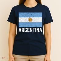 Vintage Argentina Flag For Proud Fans & Travelers T-Shirt thumb 4