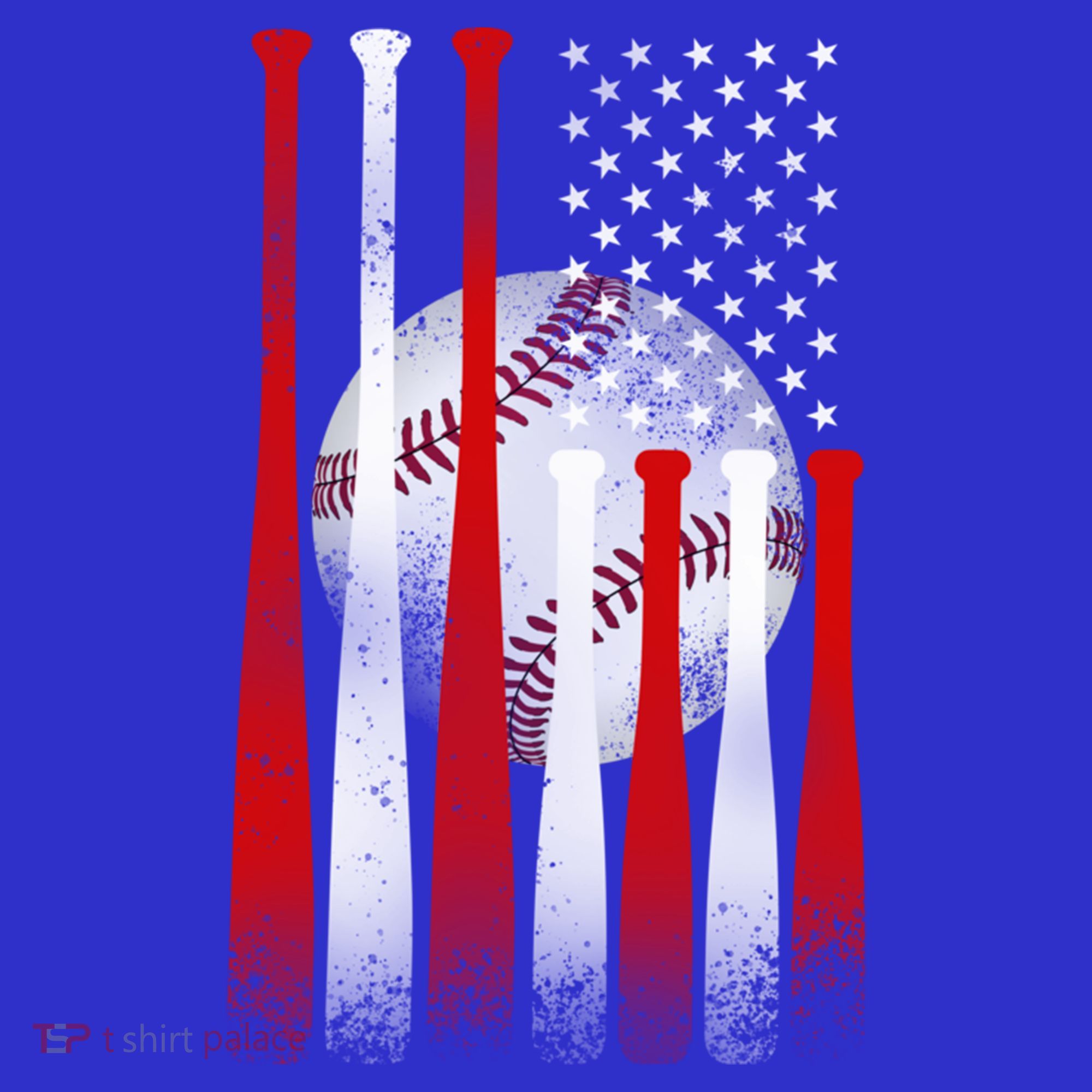 Vintage American Flag Baseball Cool Gift Baseball Fans Gift T-Shirt