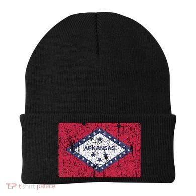 Vintage Arkansas Flag For Souvenir Ar Gift Beanie