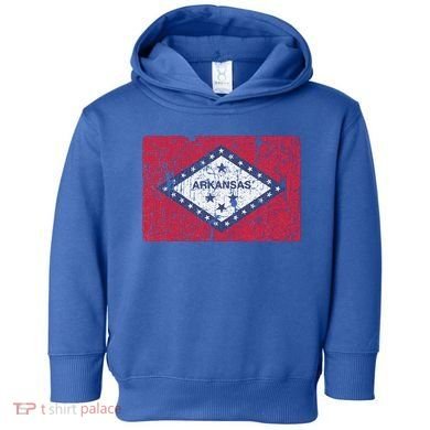 Vintage Arkansas Flag For Souvenir Ar Gift Toddler Hoodie