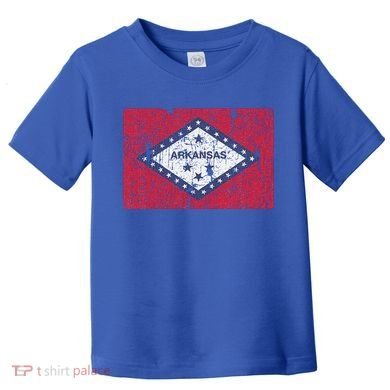 Vintage Arkansas Flag For Souvenir Ar Gift Toddler T-Shirt