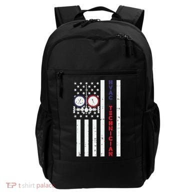 Vintage American Flag Hvac Technician Us Hvac Tech Gift Backpack