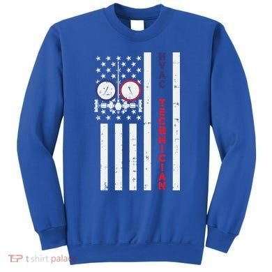 Vintage American Flag Hvac Technician Us Hvac Tech Gift Sweatshirt