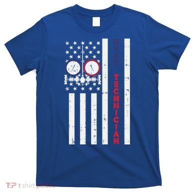 Vintage American Flag Hvac Technician Us Hvac Tech Gift T-Shirt
