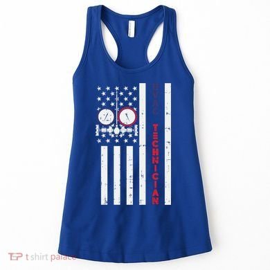 Vintage American Flag Hvac Technician Us Hvac Tech Gift Women's Tank Top