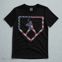 Vintage American Flag US Baseball Drip T-Shirt thumb 5