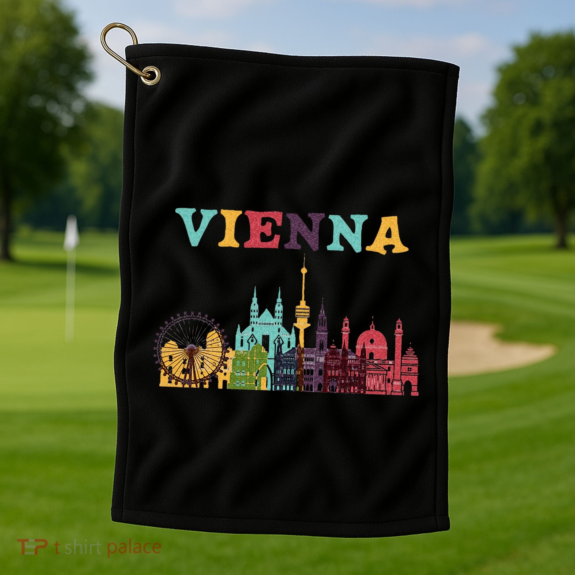 Vienna Austria Family Austrian Vacation Europian Trip Golf Towel