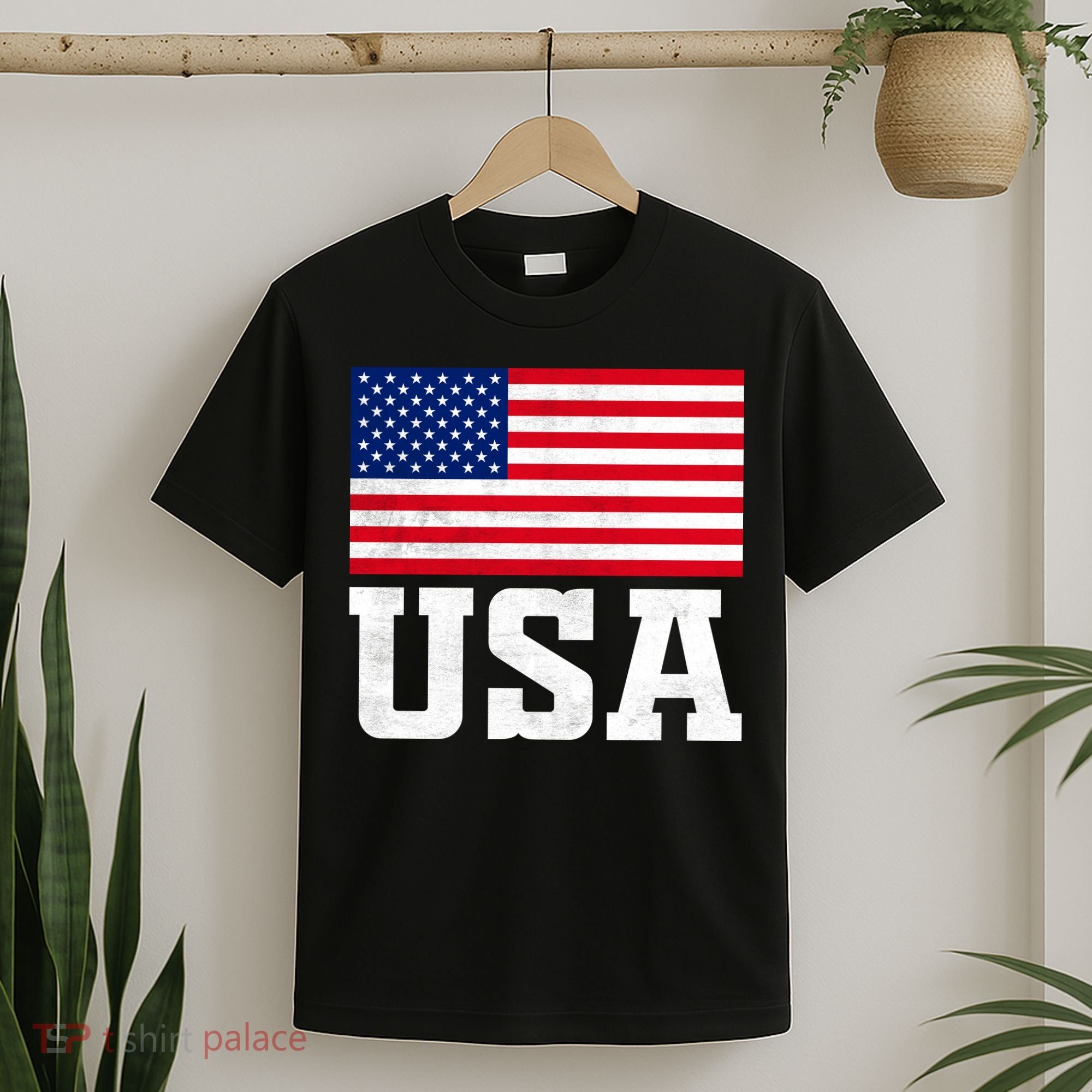 Vintage American Flag Graphic Patriotic Celebrations T-Shirt