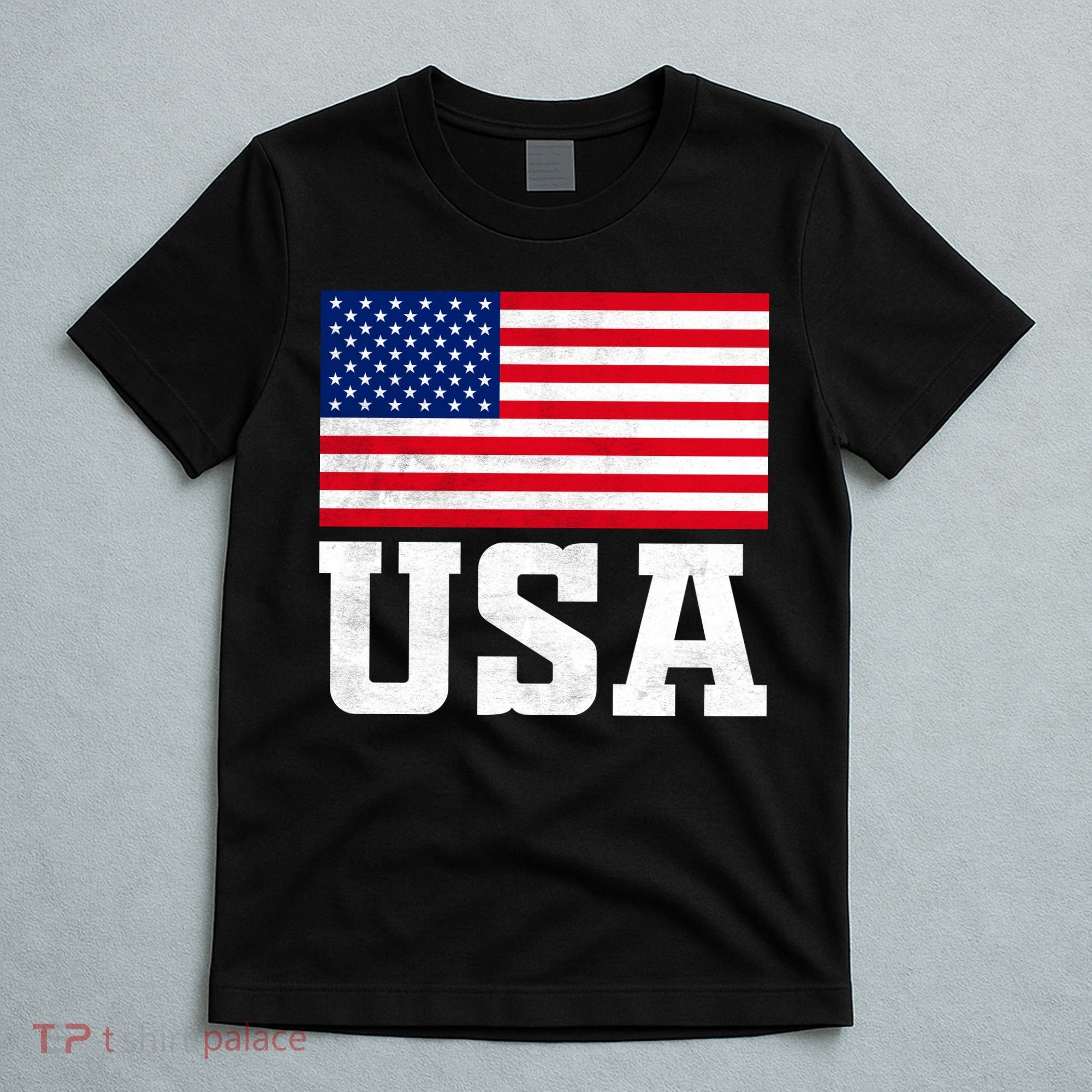 Vintage American Flag Graphic Patriotic Celebrations T-Shirt