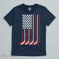 Vintage American Flag Hockey 4th July Boy USA T-Shirt thumb 5