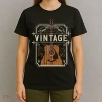 Vintage Acoustic Guitar Collector Retro Guitarist T-Shirt thumb 4