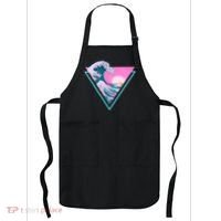 Vaporwave Aesthetic Great Wave Retro Triangle Apron thumb 0