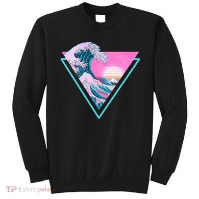 Vaporwave Aesthetic Great Wave Retro Triangle Sweatshirt