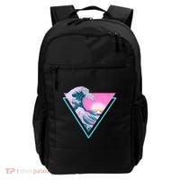 Vaporwave Aesthetic Great Wave Retro Triangle Backpack thumb 0