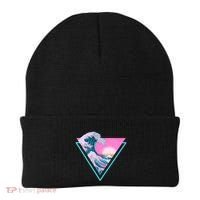 Vaporwave Aesthetic Great Wave Retro Triangle Beanie thumb 0