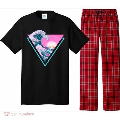 Vaporwave Aesthetic Great Wave Retro Triangle Pajama Set