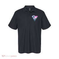 Vaporwave Aesthetic Great Wave Retro Triangle Polo thumb 0